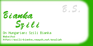 bianka szili business card